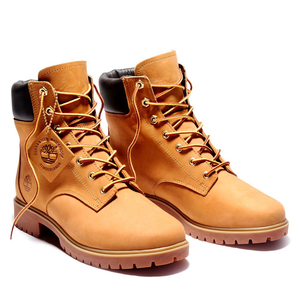 Botas Feminino - Timberland 6-Inch Jayne Impermeavel Couro - FHDWI8974 - Marrom